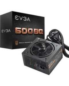 EVGA BQ Power Supply - Internal - 120 V AC, 230 V AC Input - 3.3 V DC @ 20 A, 5 V DC @ 20 A, 12 V DC @ 50 A, 12 V DC @ 300 mA, 5 V DC @ 2.5 A Output - 600 W - 1 +12V Rails - 1 Fan(s) - 85% Efficiency