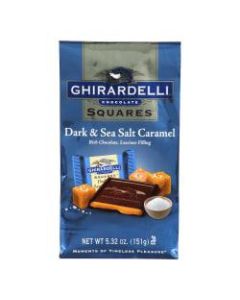 Ghirardelli Chocolate Squares, Dark Chocolate And Sea Salt Caramel, 5.32 Oz, Pack Of 3 Bags