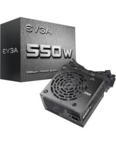 EVGA 550W Power Supply - Internal - 120 V AC, 230 V AC Input - 3.3 V DC @ 24 A, 5 V DC @ 15 A, 12 V DC @ 43 A, 5 V DC @ 3 A, -12 V DC @ 300 mA Output - 550 W - 1 +12V Rails - 1 Fan(s)