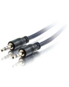 C2G 50ft Plenum-Rated 3.5mm Stereo Audio Cable with Low Profile Connectors - 50 ft Audio Cable - First End: 1 x Mini-phone Male Stereo Audio - Second End: 1 x Mini-phone Male Stereo Audio - Shielding - Black