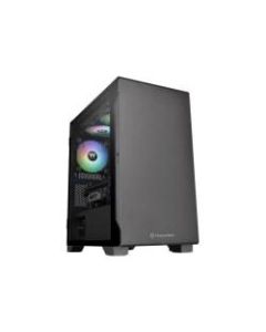 Thermaltake S100 TG - Tower - micro ATX - windowed side panel (tempered glass) - no power supply (PS/2) - black - USB/Audio