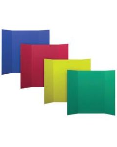 Flipside Corrugated Project Boards, 48in x 36in, 4 Assorted Colors, Pack Of 24