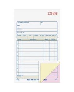 Adams Carbonless 3-part Sales Order Books - 50 Sheet(s) - 3 PartCarbonless Copy - 4 3/16in x 7 3/16in Sheet Size - White, Canary, Pink - Assorted Sheet(s) - 1 Each