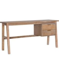 Linon Halston 60inW Storage Desk, Walnut