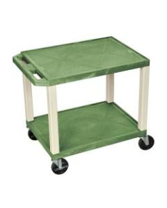 H. Wilson 26in Plastic Utility Cart, 26inH x 24inW x 18inD, Green