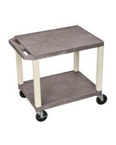 H. Wilson 26in Plastic Utility Cart, 26inH x 24inW x 18inD, Gray