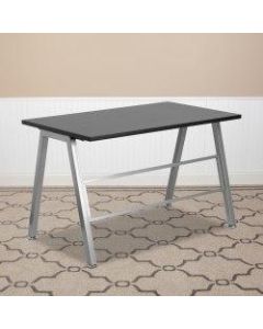 Flash Furniture High Profile Contemporary Laminate Desk, Black