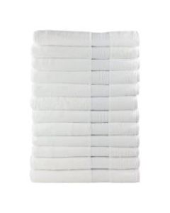 1888 Mills Lotus Egyptian Cotton Bath Sheets, 35in x 70in, White, Pack Of 24 Bath Sheets