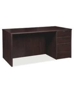 Lorell Prominence 2.0 Right Pedestal Desk, 60inW x 30inD, Espresso
