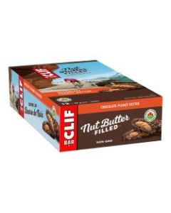 Clif Bar Nut Butter Filled Chocolate Peanut Butter Bars, 1.76 Oz, Box Of 12 Bars