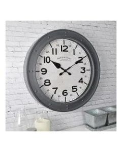 FirsTime & Co. Donovan Plastic Wall Clock, Gray