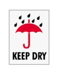Tape Logic Preprinted International Safe-Handling Labels, IPM303, "Keep Dry," 3in x 4in, Red, Pack Of 500