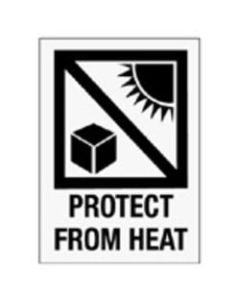 Tape Logic Preprinted International Safe-Handling Labels, IPM304, "Protect From Heat," 3in x 4in, Red, Pack Of 500