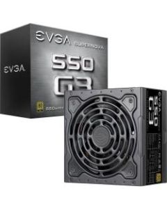 EVGA SuperNOVA 550 G3 Power Supply - Internal - 120 V AC, 230 V AC Input - 3.3 V DC @ 22 A, 5 V DC @ 22 A, 12 V DC @ 45.8 A, 5 V DC @ 3 A, -12 V DC @ 500 mA Output - 550 W - 1 +12V Rails - 1 Fan(s)