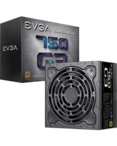 EVGA SuperNOVA 750 G3 Power Supply - Internal - 120 V AC, 230 V AC Input - 3.3 V DC @ 24 A, 5 V DC @ 24 A, 12 V DC @ 62.4 A, 5 V DC @ 3 A, -12 V DC @ 500 mA Output - 750 W - 1 +12V Rails - 1 Fan(s)