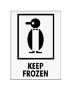Tape Logic Preprinted International Safe-Handling Labels, IPM314, "Keep Frozen," 3in x 4in, Red, Pack Of 500