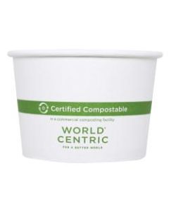 World Centric Paper Bowls, 16 Oz, White, Carton Of 500 Bowls