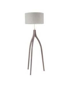 Lumisource Wishbone Contemporary Floor Lamp, Wood/Light Grey