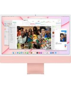 Apple iMac MGPN3LL/A All-in-One Computer - Apple M1 Octa-core (8 Core) - 8 GB RAM - 512 GB SSD - 24in 4.5K 4480 x 2520 - Desktop - Pink - Apple M1 SoC - macOS Big Sur - English (US) Keyboard - IEEE 802.11 a/b/g/n/ac/ax - 143 W