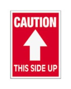 Tape Logic Preprinted Shipping Labels, SCL511R, "Caution This Side Up," 3in x 4in, Red/White, Pack Of 500