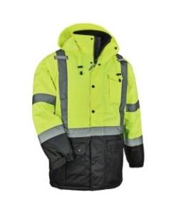 Ergodyne GloWear 8384 Type R Class 3 Polyester Thermal Parka, Small, Lime