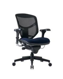 WorkPro Quantum 9000 Series Ergonomic Mesh/Premium Fabric Mid-Back Chair, Black/Navy