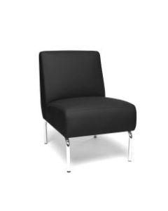 OFM Triumph Series Armless Lounge Chair, Black/Chrome
