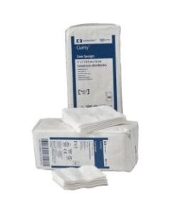 Covidien CURITY Cover Sponges, Non-Sterile, 4in x 4in, Pack Of 200