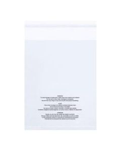 Office Depot Brand Resealable Suffocation Warning Bags, 1.5 Mil, 12in x 16in, Clear, 1000/Case
