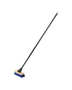 SKILCRAFT FlexSweep Deck Brush With FlexSweep Handle, 10in, Black/Blue