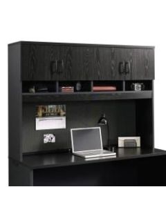 Sauder Via Collection Hutch For Credenza, Bourbon Oak/Soft Black