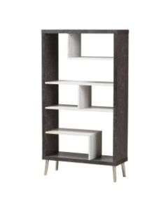 Baxton Studio Eli Display Shelf, Dark Brown/Light Gray