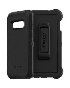 OtterBox Defender Carrying Case (Holster) Samsung Smartphone - Black - Anti-slip, Dirt Resistant Port, Dust Resistant Port, Lint Resistant Port, Drop Resistant - Polycarbonate Shell, Synthetic Rubber Cover, Polycarbonate Holster - Belt Clip