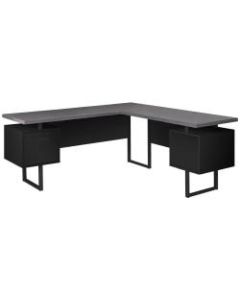 Monarch Specialties Dallas 71inW Computer Desk, Black/Gray