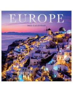 TF Publishing Scenic Wall Calendar, 12in x 12in, Europe, January To December 2022