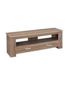 Monarch Specialties Liam TV Stand, 16-1/4inH x 47-1/4inW x 15-1/2inD, Dark Taupe