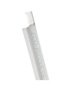 Eco-Products Compostable Straws, Wrapped, 9-1/2in, 100% Recycled, Clear, Case Of 4,800 Straws