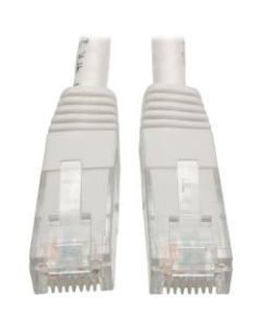 Tripp Lite 2ft Cat6 Gigabit Molded Patch Cable RJ45 M/M 550MHz 24 AWG White - 2 ft - 1 x RJ-45 Male Network - 1 x RJ-45 Male Network - Gold-plated Contacts - White