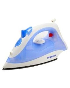 Impress Compact And Lightweight Steam And Dry Iron, 3-1/2in x 4-1/2in x 9-1/4in, Blue/White