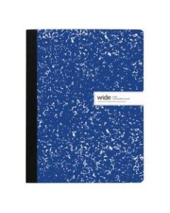 Office Depot Brand Composition Notebook, 9-3/4in x 7-1/2in, Wide Ruled, 100 Sheets, Blue
