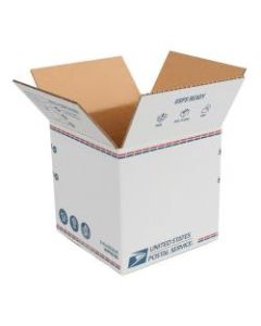 United States Post Office Shipping Box, 8in x 8in x 8in, White