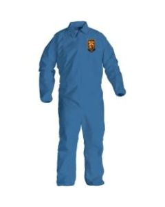 Kimberly-Clark A20 Particle Protection Coveralls - Zipper Front, Elastic Wrist & Ankle, Breathable, Comfortable - Extra Large Size - Flying Particle, Contaminant, Dust Protection - Blue - 24 / Carton