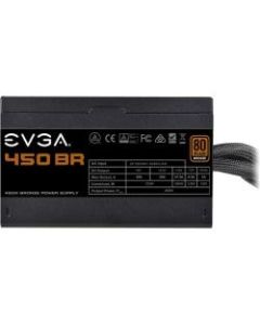 EVGA BR Power Supply - Internal - 120 V AC, 230 V AC Input - 3.3 V DC @ 20 A, 5 V DC @ 20 A, 12 V DC @ 37.5 A, 5 V DC @ 3 A, 12 V DC @ 300 mA Output - 450 W - 1 +12V Rails - 1 Fan(s) - ATI CrossFire Supported - NVIDIA SLI Supported - 85% Efficiency