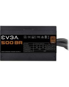EVGA BR Power Supply - Internal - 120 V AC, 230 V AC Input - 3.3 V DC @ 20 A, 5 V DC @ 20 A, 12 V DC @ 41.7 A, 5 V DC @ 3 A, 12 V DC @ 300 mA Output - 500 W - 1 +12V Rails - 1 Fan(s) - ATI CrossFire Supported - NVIDIA SLI Supported - 85% Efficiency