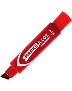 Avery Permanent Markers, Jumbo Desk-Style Size, Chisel Tip, Red Marker (24147) - Chisel Marker Point Style - Red - Red Barrel - 12 / Dozen