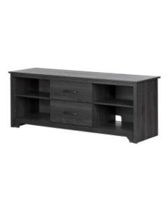 South Shore Fusion TV Stand With Drawers, 22-1/2inH x 59-1/4inW x 17-3/4inD, Gray Oak