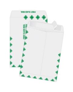Quality Park Redi-Strip Catalog Envelopes, First Class, 9in x 12in, Self-Adhesive, White, Box Of 100