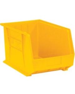 Office Depot Brand Plastic Stack & Hang Bin Boxes, Small Size, 16in x 11in x 8in, Yellow, Pack Of 4