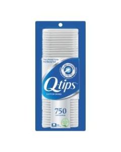 Q-Tips Cotton Swabs, 1in, White, 750 Per Box, Pack Of 12 Boxes