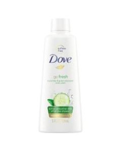 Dove Body Wash, Cucumber Scent, 3 Oz, Carton Of 24 Bottles